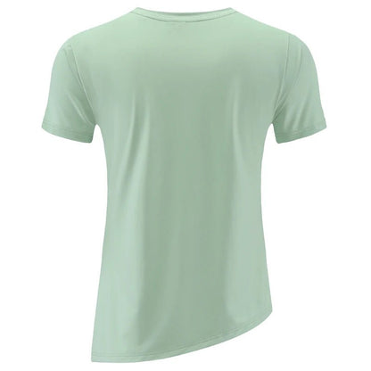 Woman Open Slim Short Sleeves Tee - JasrotaTops & Tees1005003812411700 - green - XXL