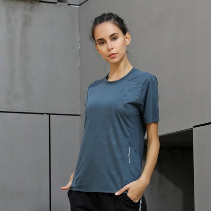 Yoga Running O - Neck Tee For Women Short Sleeves - JasrotaTops & Tees32863377034 - gyey - XXS