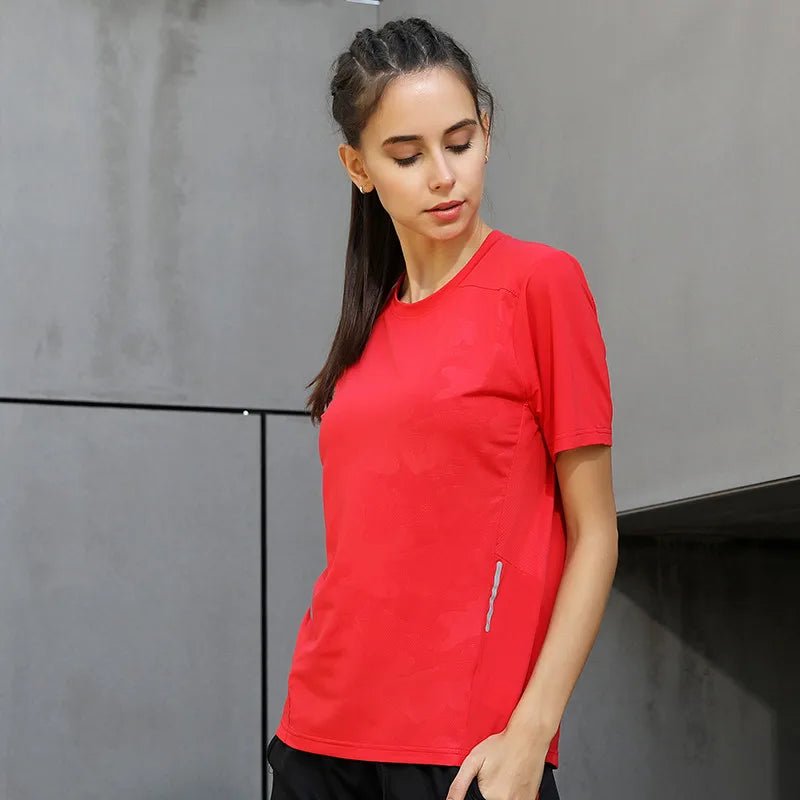 Yoga Running O - Neck Tee For Women Short Sleeves - JasrotaTops & Tees32863377034 - red - XXS