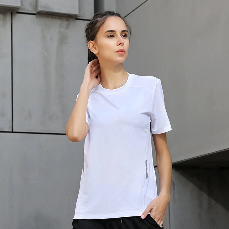 Yoga Running O - Neck Tee For Women Short Sleeves - JasrotaTops & Tees32863377034 - white - XXS