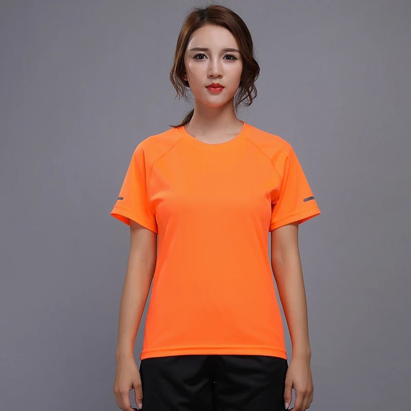 Women Sport Shirt Quick Dry Jersey - JasrotaTees4000161658273 - Orange - M