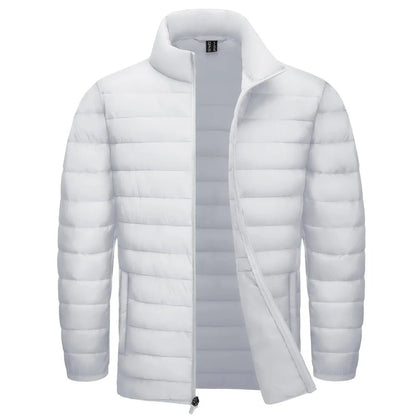 Stand Collar Lightweight Puffer Jackets For Men - JasrotaOuterwear, Jackets1005005915637211 - White - CN 4XL (US 2XL) - CHINA