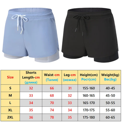 Women 2 in 1 Quick Dry Track and Field Shorts