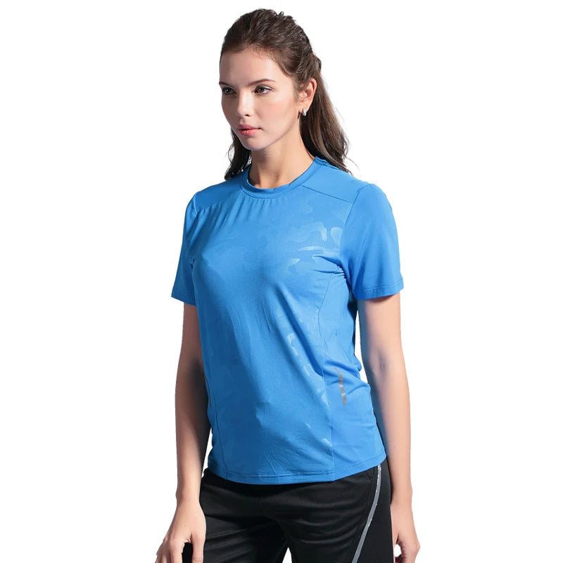 Yoga Running O-Neck Tee For Women Short Sleeves