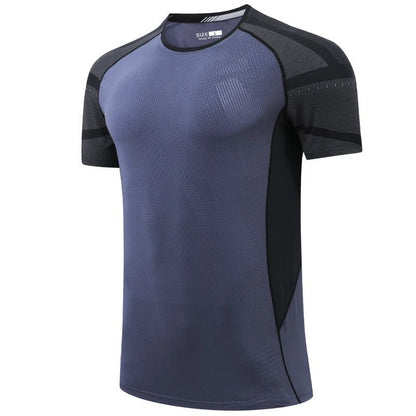 O - neck Short Sleeves Workout Tee For Men - JasrotaTees1005005938753115 - darkgrey - M