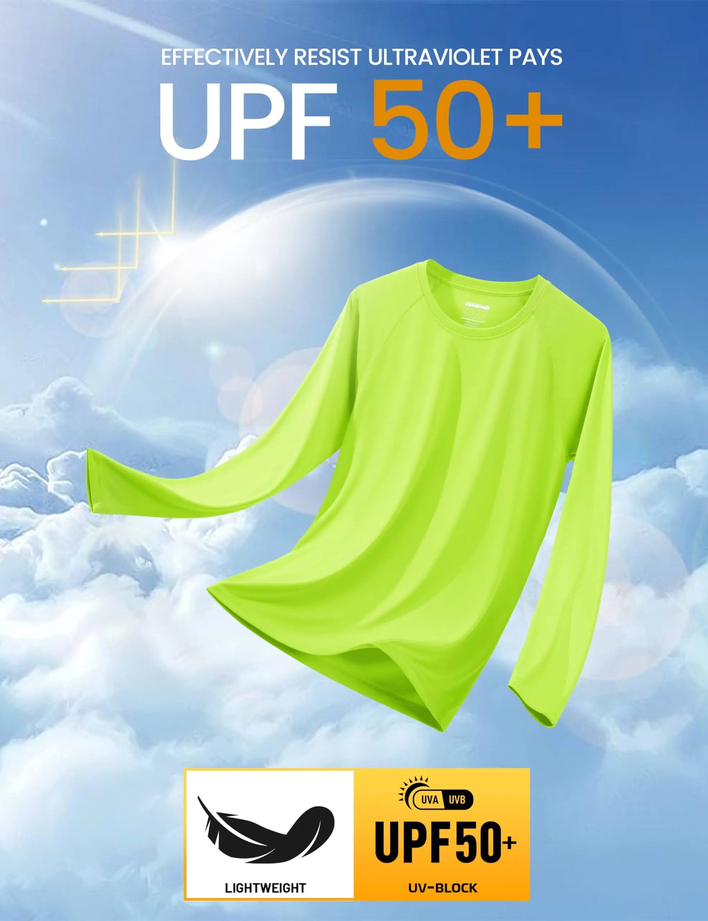 UPF 50+ Sun Protection Long Sleeve T-shirts For Men - JasrotaActiveWear Tops1005006641432435 - White - CN S (US XS) - CHINA