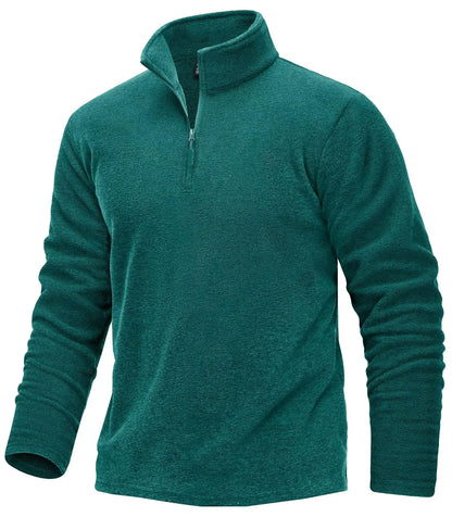 1/4 Zipper Collar Spring Fleece Sweaters For Men