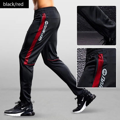 Men Zipper Pockets Trouser Sweatpant - JasrotaSports Pants1005005033764598 - black red A2 - 2XL(170 - 175cm)