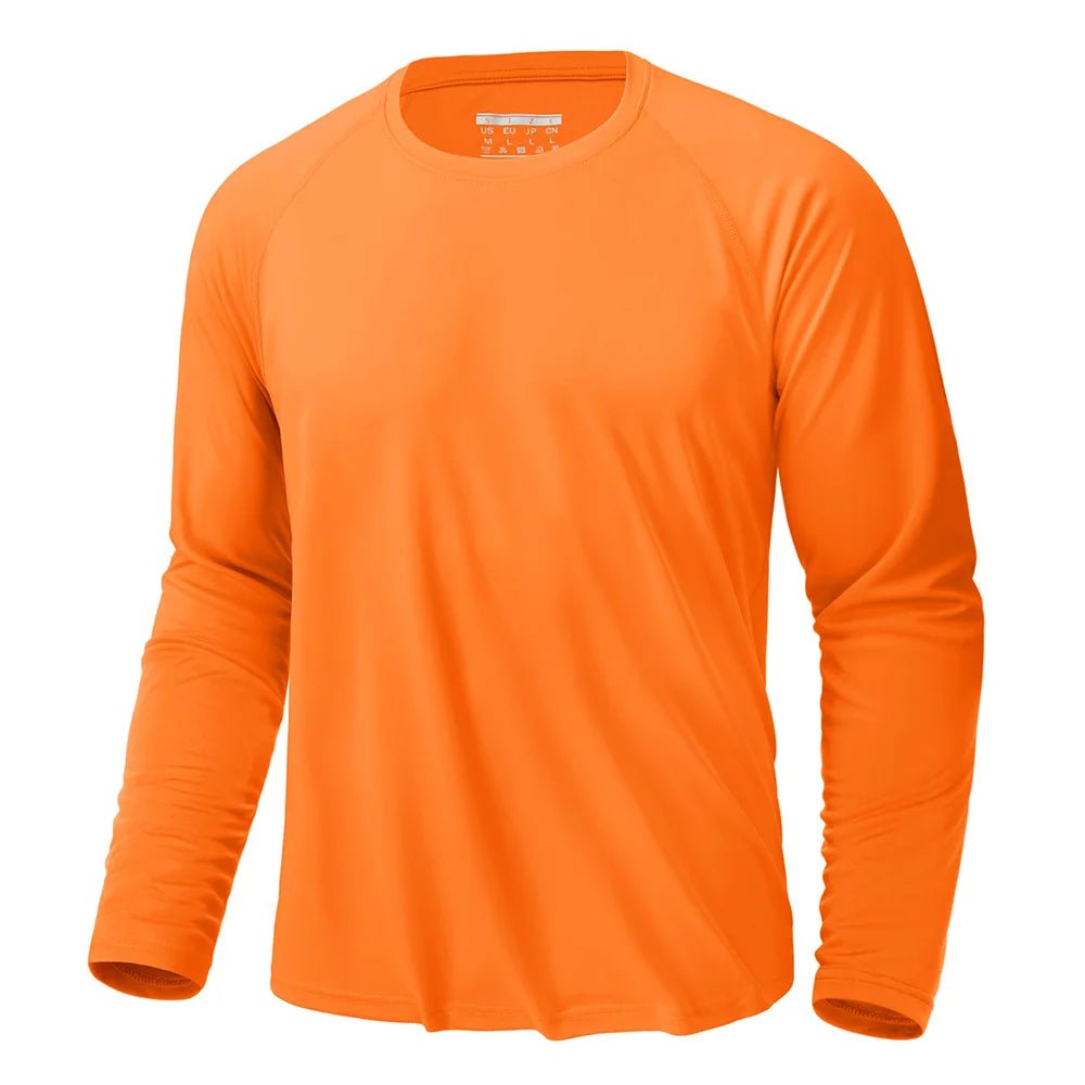 UPF 50+ Sun Protection Long Sleeve T-shirts For Men - JasrotaActiveWear Tops1005006641432435 - Fluorescence Green - CN M (US S) - CHINA