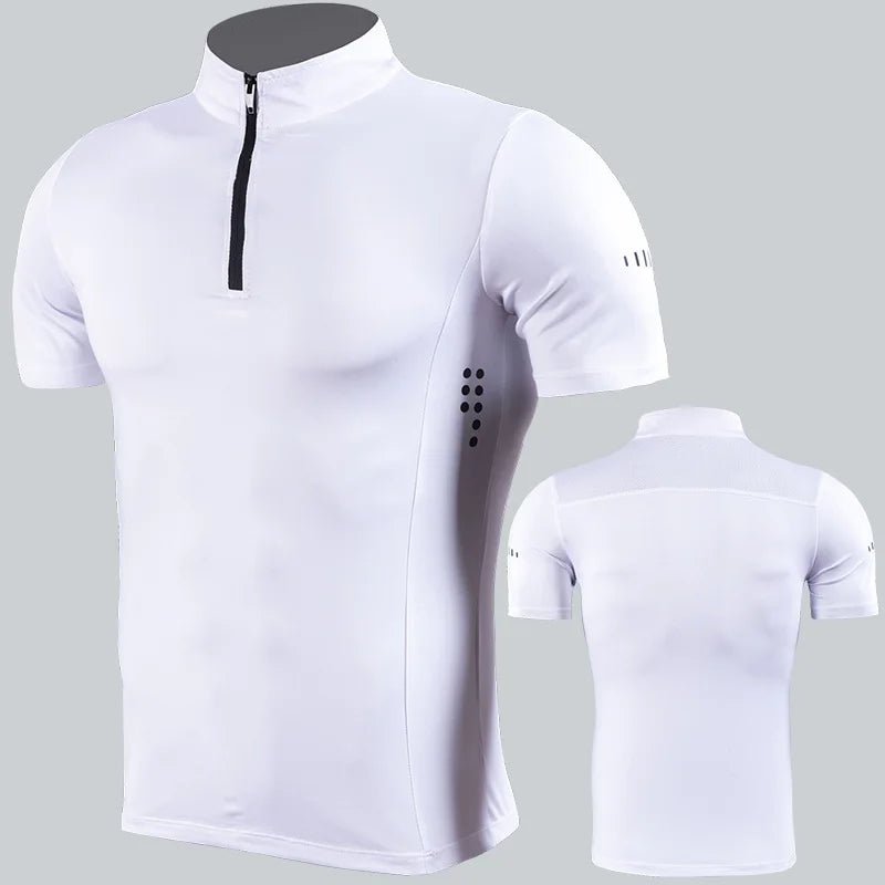 Sports T-Shirt Short Sleeve Zip Pullover For Men - JasrotaT-Shirt14:29;5:361386