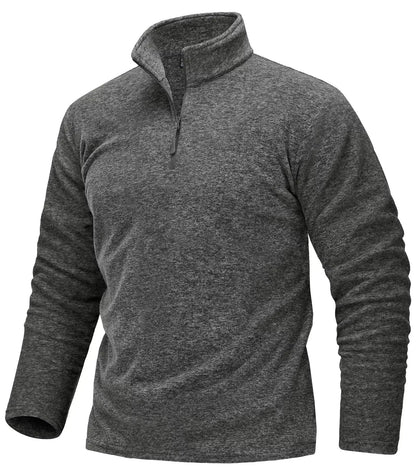 1/4 Zipper Collar Spring Fleece Sweaters For Men