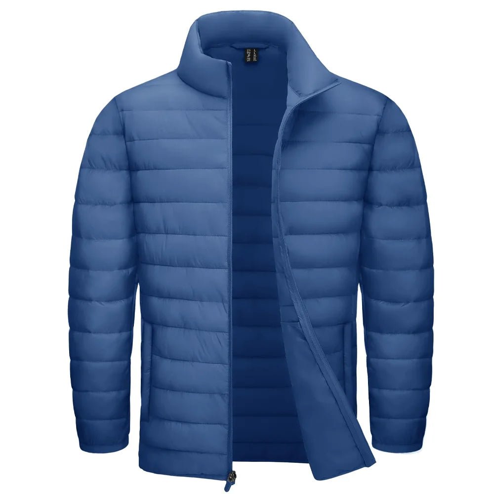 Stand Collar Lightweight Puffer Jackets For Men - JasrotaOuterwear, Jackets1005005915637211 - Azure Blue - CN XL (US L) - CHINA