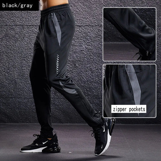 Men Zipper Pockets Trouser Sweatpant - JasrotaSports Pants1005005033764598 - black gray A3 - 2XL(170 - 175cm)