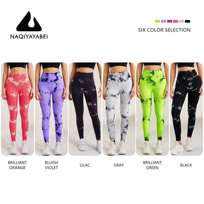 Women's Seamless Tie-Dye Fitness Leggings Pant