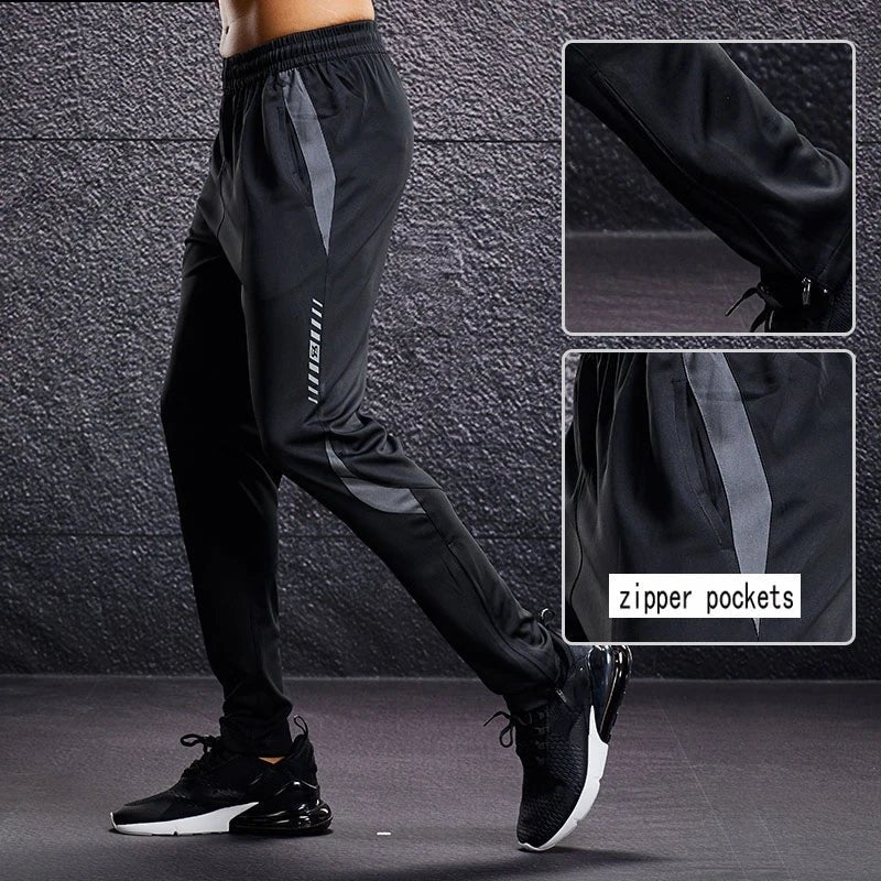 Men Zipper Pockets Trouser Sweatpant - JasrotaSports Pants1005005033764598 - black blue A3 - 2XL(170 - 175cm)