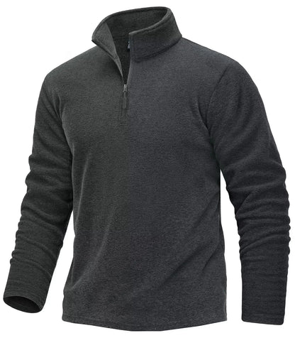 1/4 Zipper Collar Spring Fleece Sweaters For Men