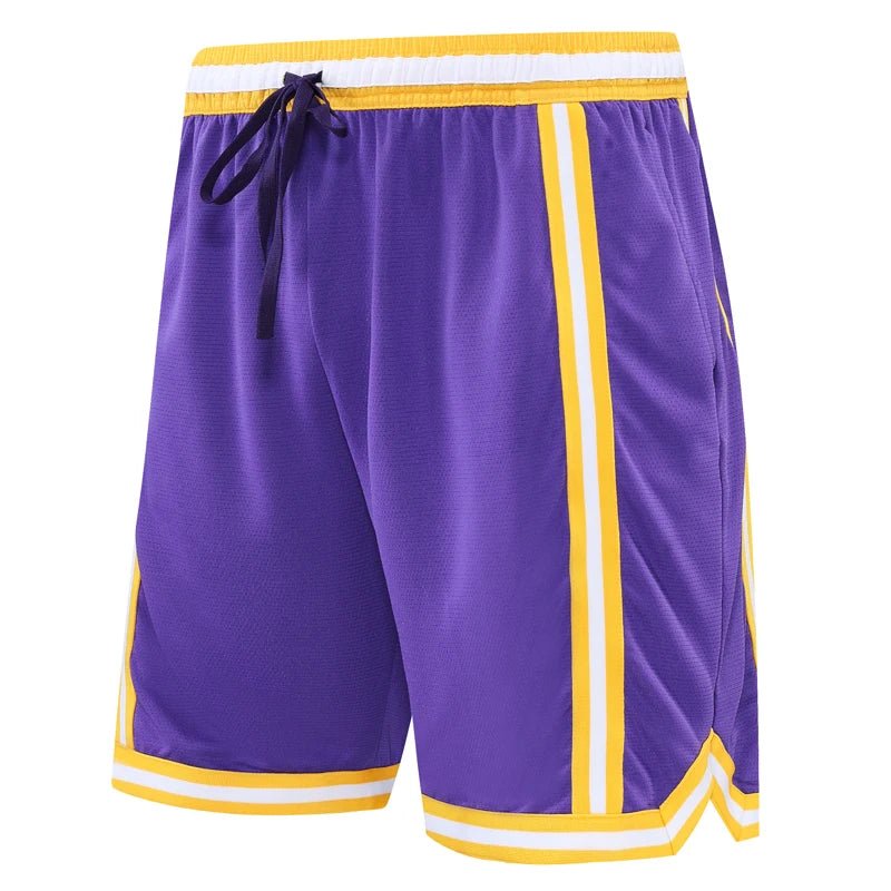 Men's Quick - Dry Loose Fit Basketball and Running Track Shorts - JasrotaSports Pants1005004773236957 - purple - XL